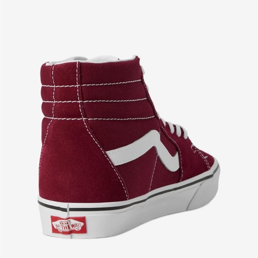 VANS SK8 HIGH TOP BURGUNDY SIZE 13 UNISEX
CANVAS SKATE SHOES - Picture 3 of 16